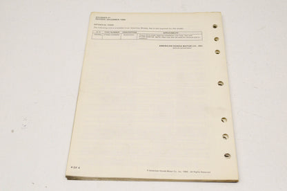 OEM Honda 6196103 Service Manual 81-84 ATC250R