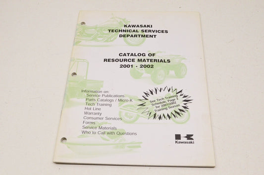 OEM Kawasaki 99960-2107-03 Resource Material Catalogue NOS
