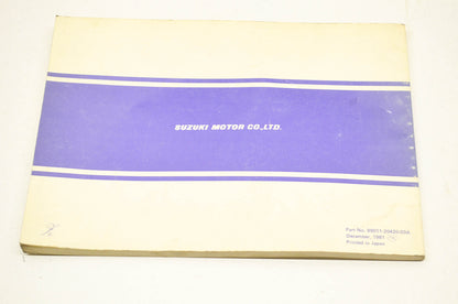 New OEM Suzuki Owner's Manual RM80 NOS