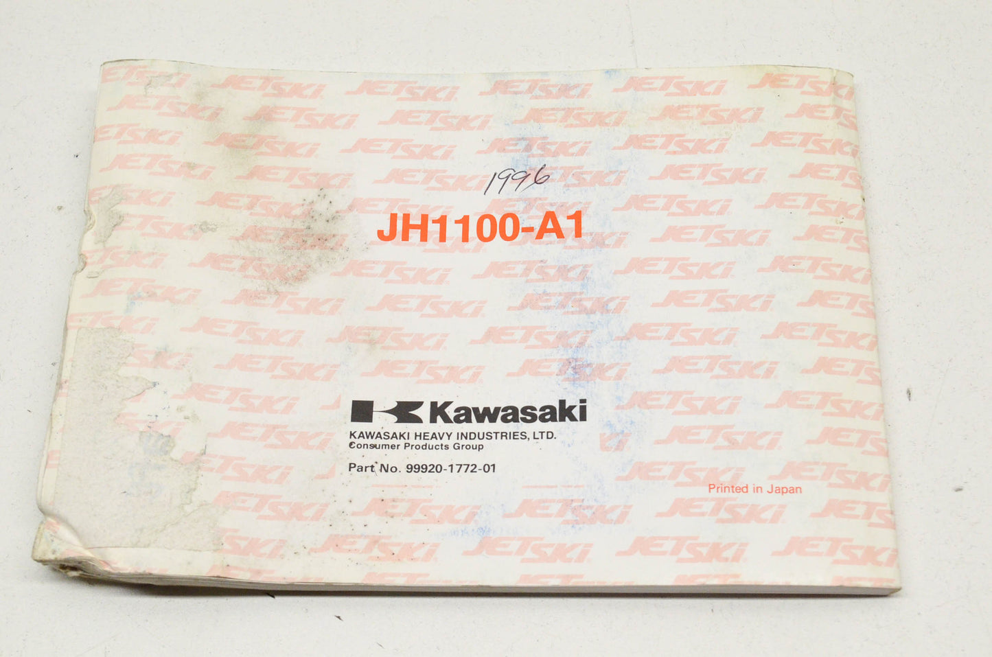 OEM Kawasaki 99920-1772-01 Owner's Manual JH1100A1