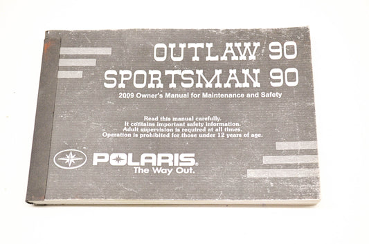 OEM Polaris 9921796 Owner's Manual 09 Sportsman/Outlaw 90
