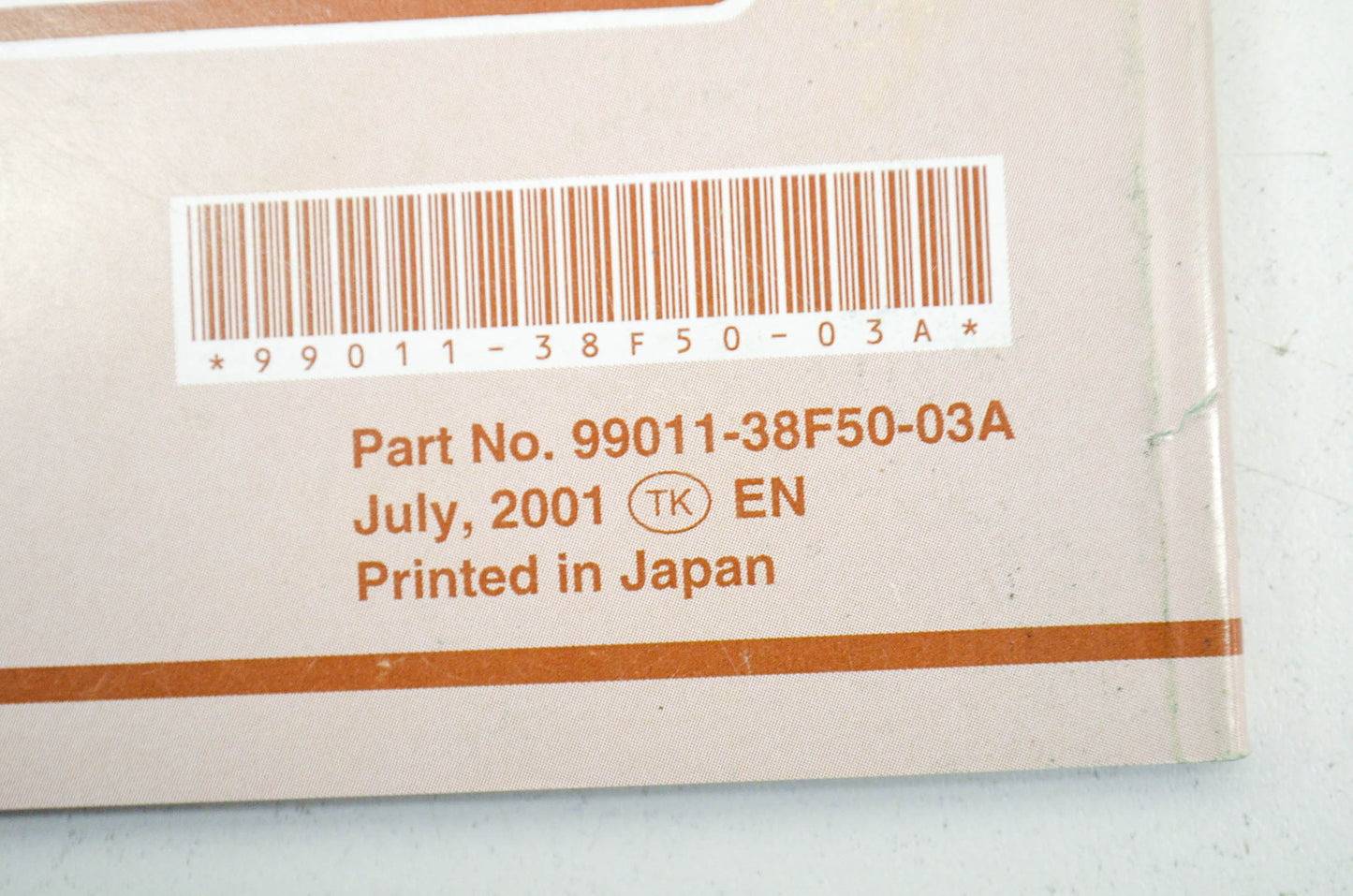 OEM Suzuki 99011-38F50-03A Owner's Manual LT-A400/FK2 NOS