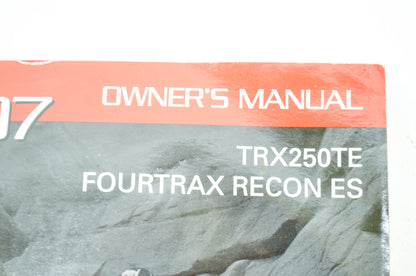 OEM Honda Owner's Manual TRX250TE Fourtrax Recon ES TRX250TE/ Fourtrax Recon ES
