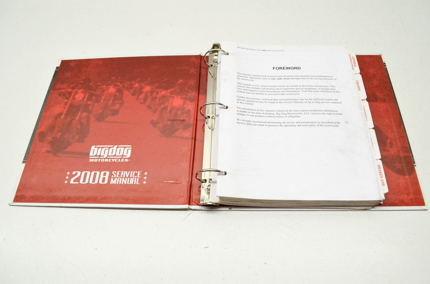 Big Dog Motorcycles 2008 Service Manual