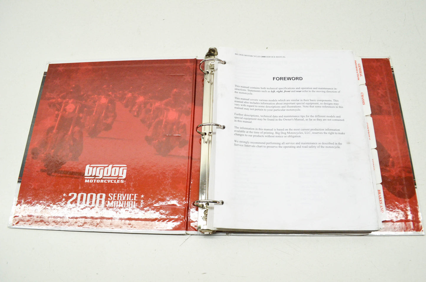 Big Dog Motorcycles 2008 Service Manual