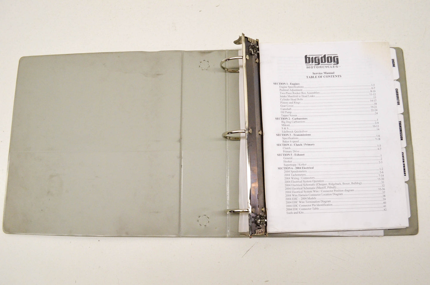 Big Dog Motorcycles Service Manual 1994-2004 NOS