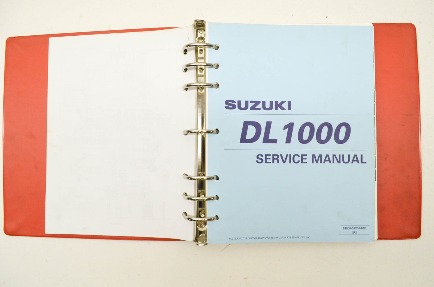 OEM Suzuki 99500-39230-03E Service Manual DL1000