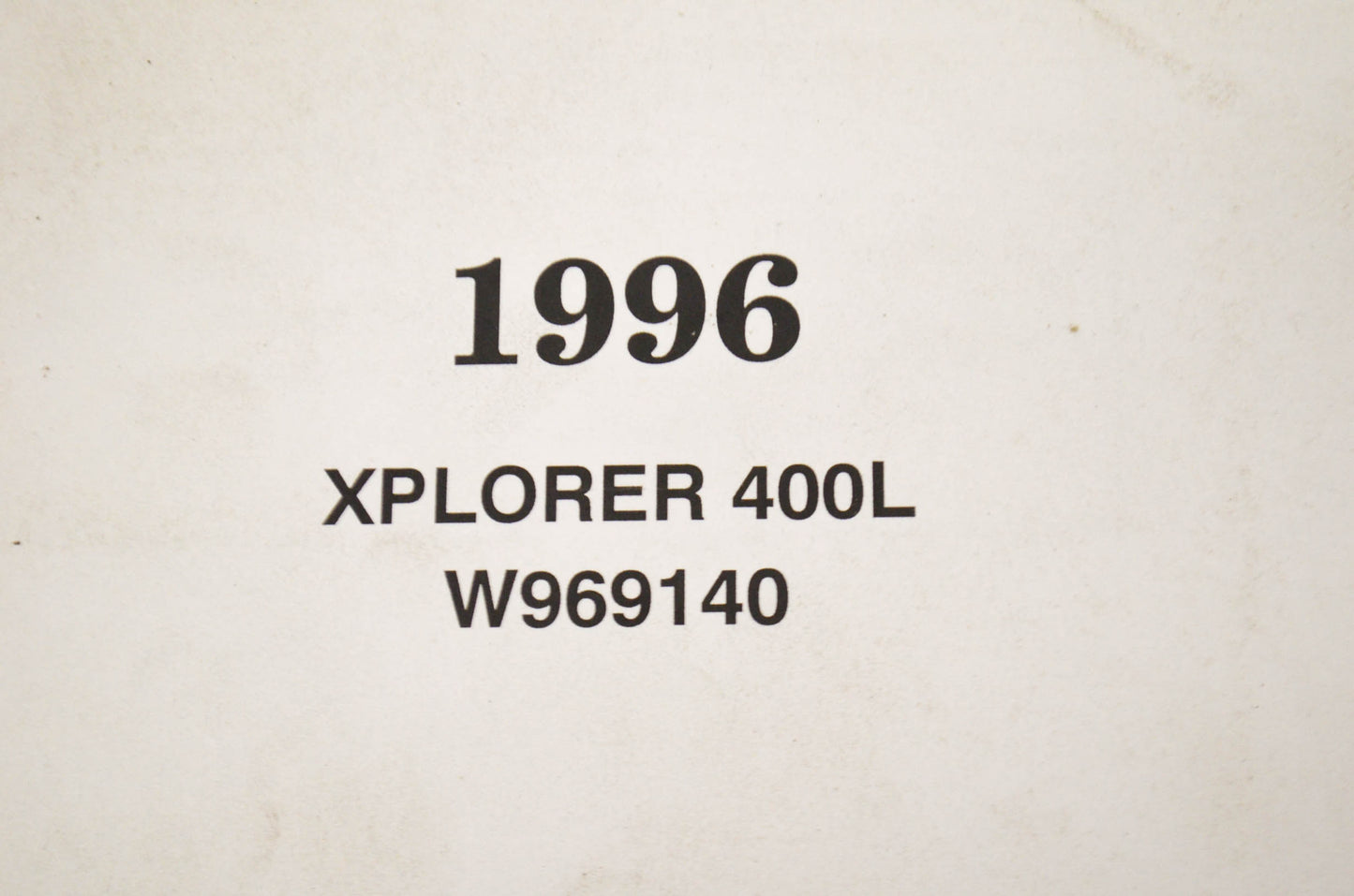 OEM Polaris 9913511 Owner's Safety & Maintenance Manual Xplorer 400L W969140 96.