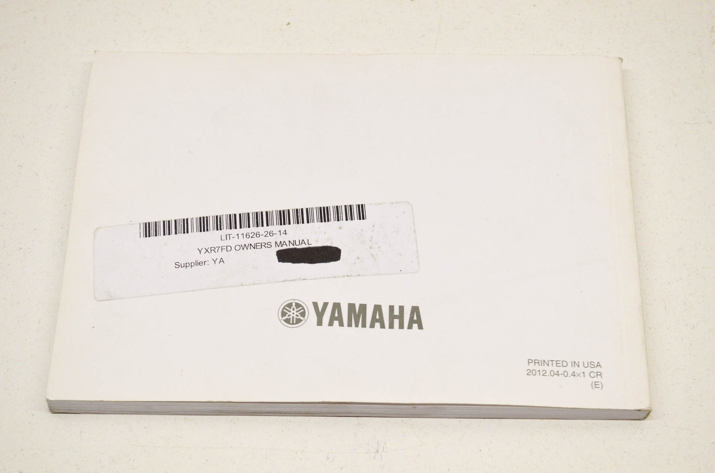 OEM Yamaha Owner's Manual Rhino 700 FI YXR7FD, YXR7FHDm YXR7FSPD. NOS