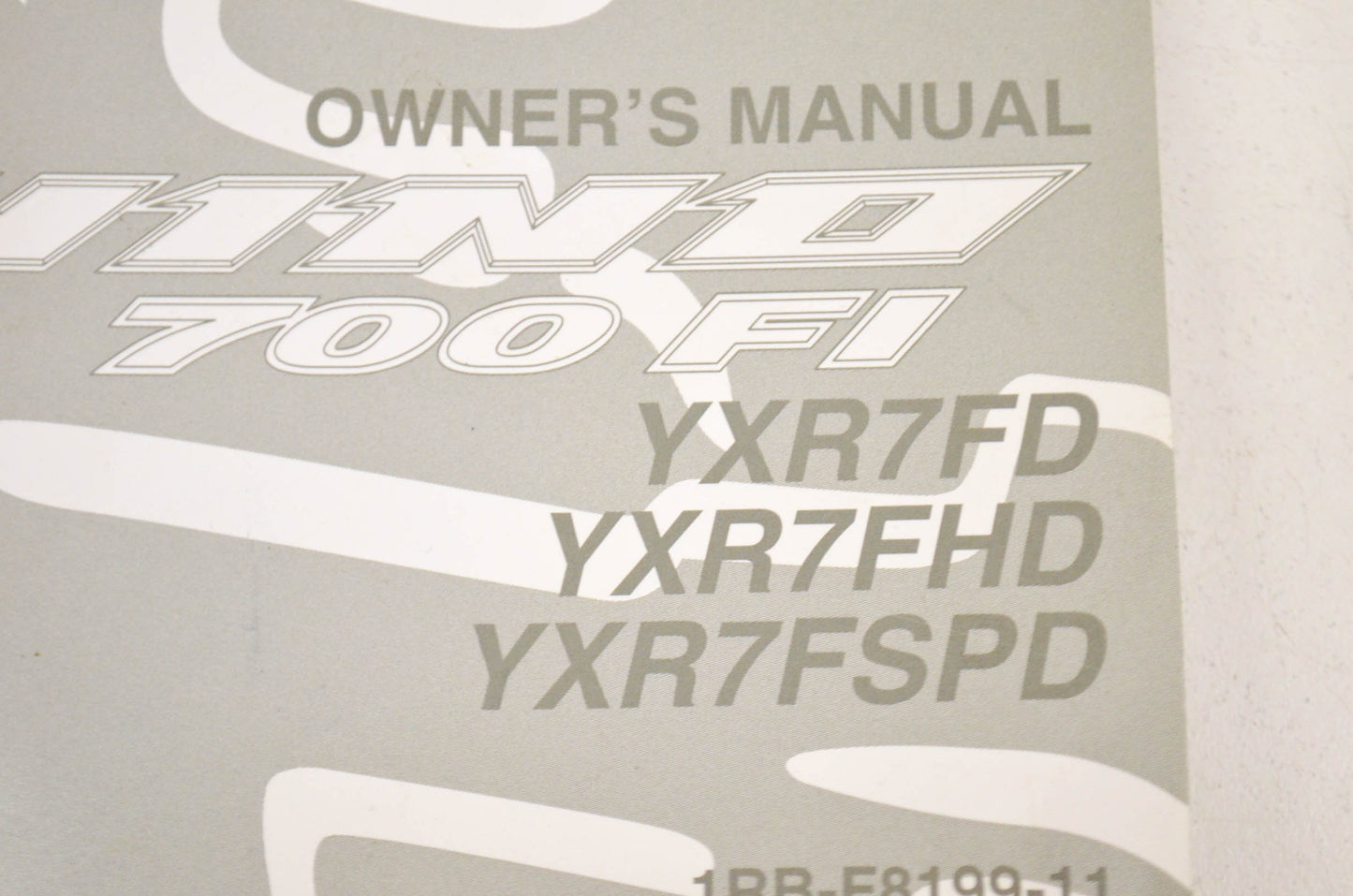 OEM Yamaha Owner's Manual Rhino 700 FI YXR7FD, YXR7FHDm YXR7FSPD. NOS