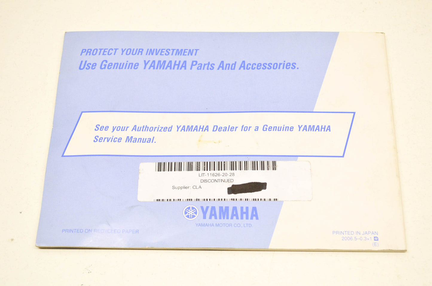 OEM Yamaha Owner's Manual Vmax , VMX12W1(C). NOS