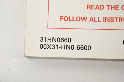 OEM Honda 31HN0660 Owner's Manual TRX450FM E 04