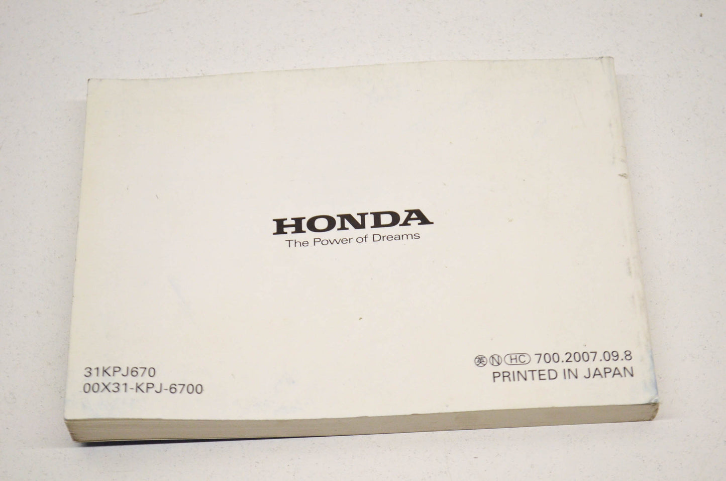 OEM Honda Owner's Manual 08 Nighthawk 08 CB250 Nighthawk. NOS