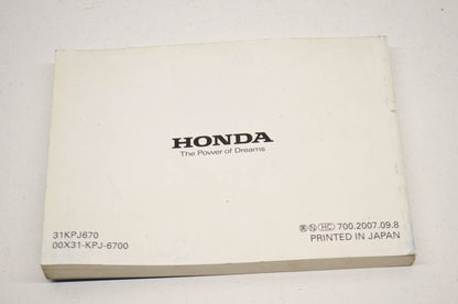 OEM Honda Owner's Manual 08 Nighthawk 08 CB250 Nighthawk. NOS