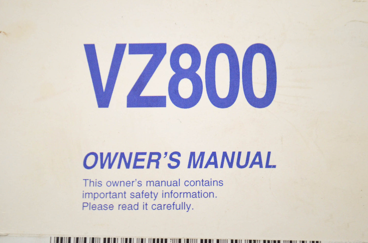 OEM Suzuki 99011-39G50-03A Owner's Manual VZ800K5 200