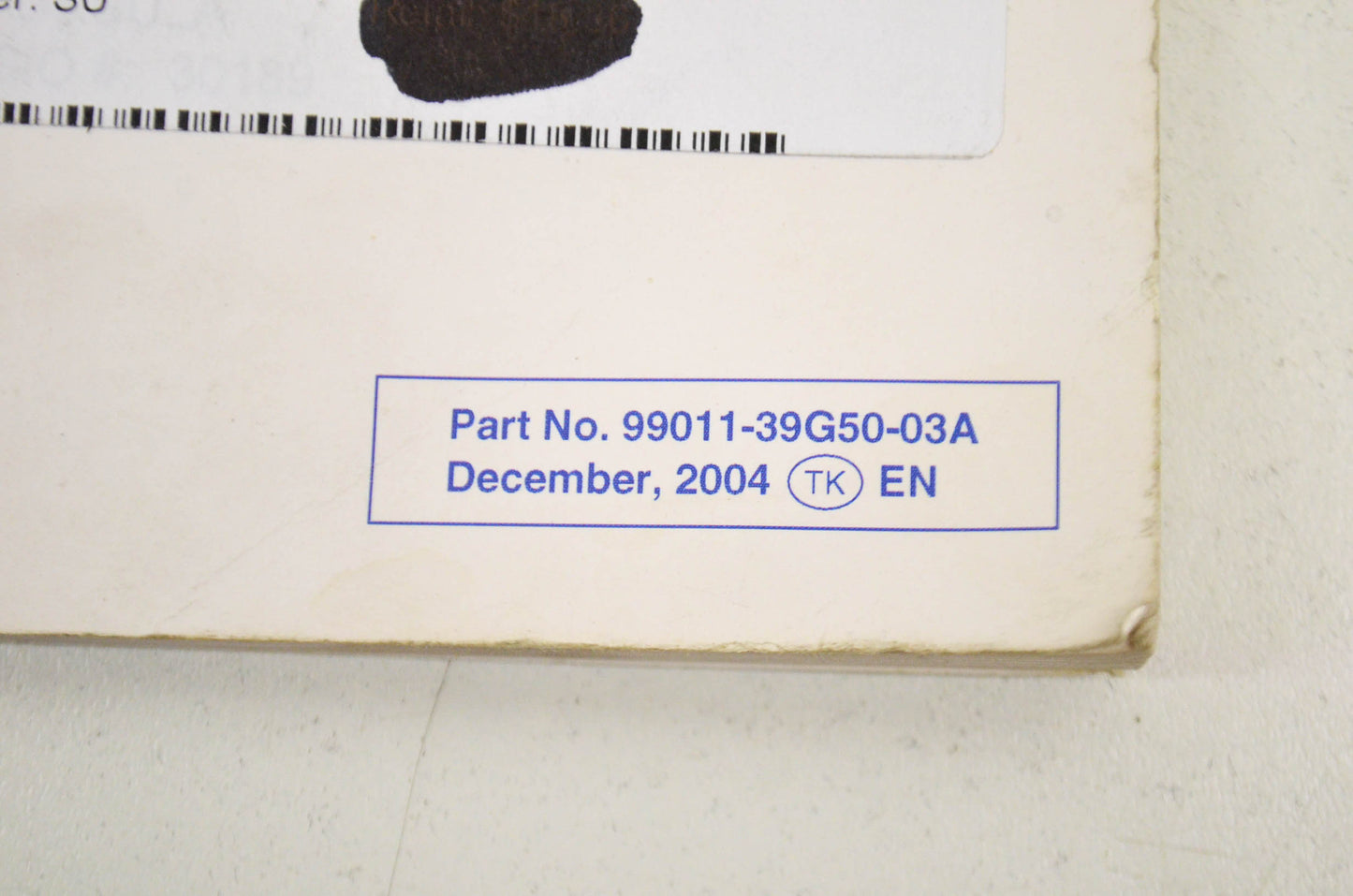 OEM Suzuki 99011-39G50-03A Owner's Manual VZ800K5 200