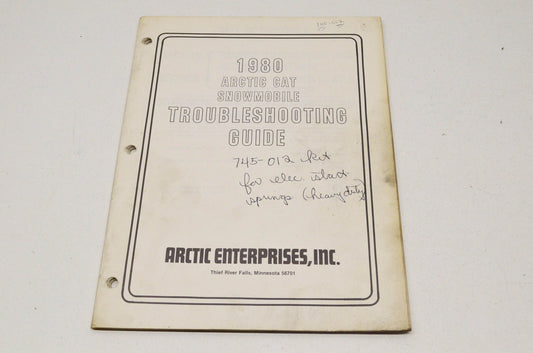 OEM Arctic Cat 0153-385 Troubleshooting Guide 1980 Snowmobile 1980 Snowmobile.