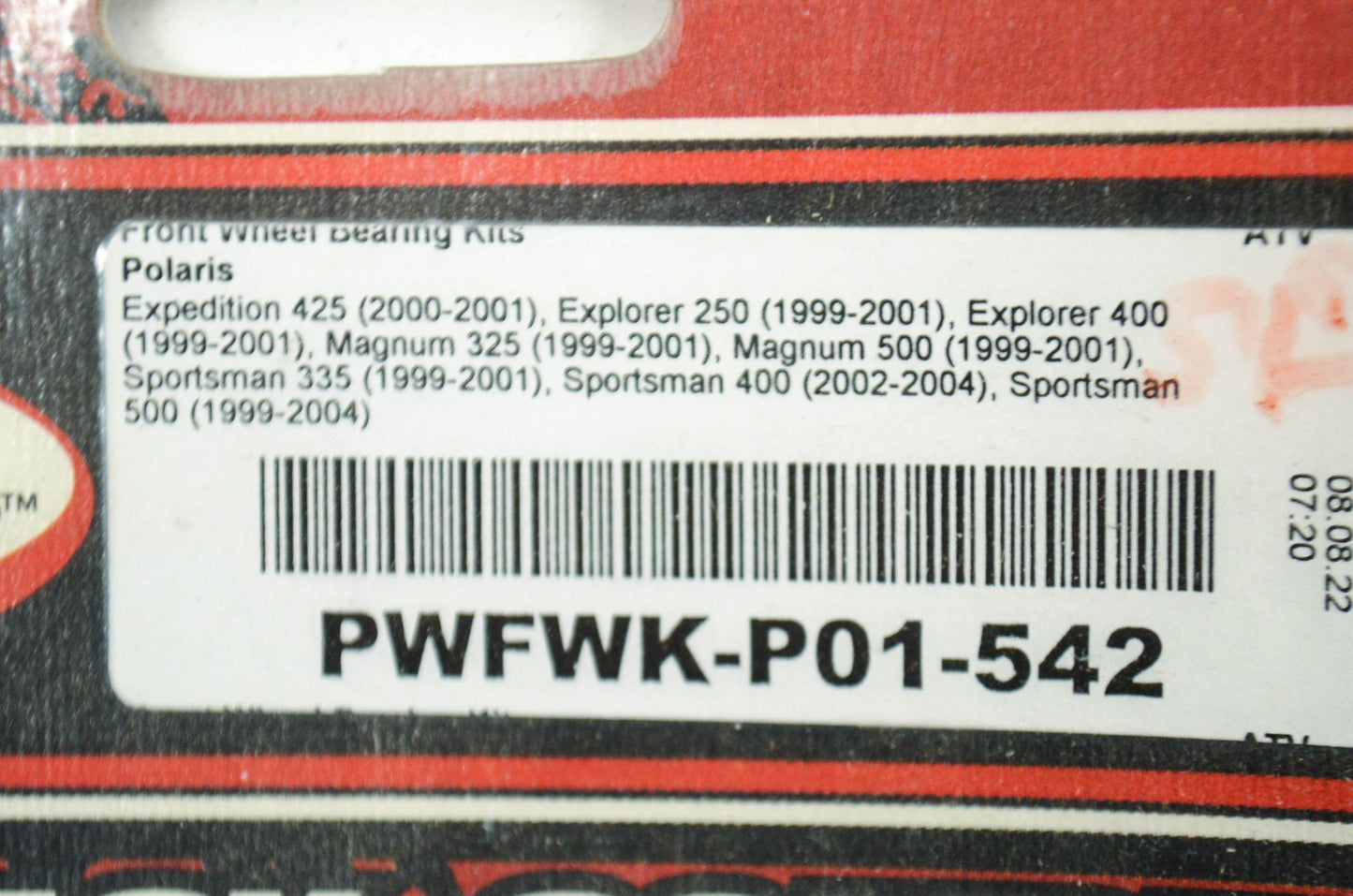 New Pivot Works Front Wheel Bearing Kit Fitment information pictured. NOS