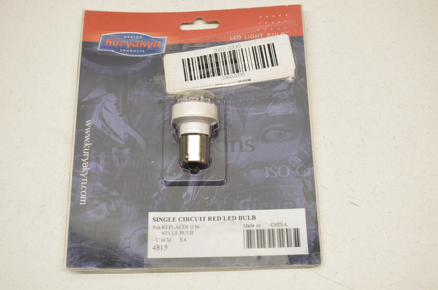 Kuryakyn 2060-0335, 4815, 1156 Single Circuit Red LED Bulb NOS