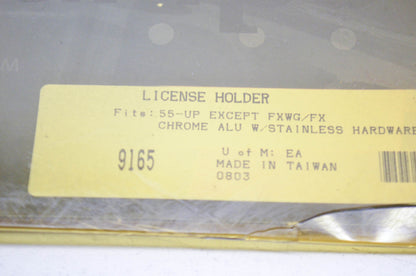License Plate Holder NOS