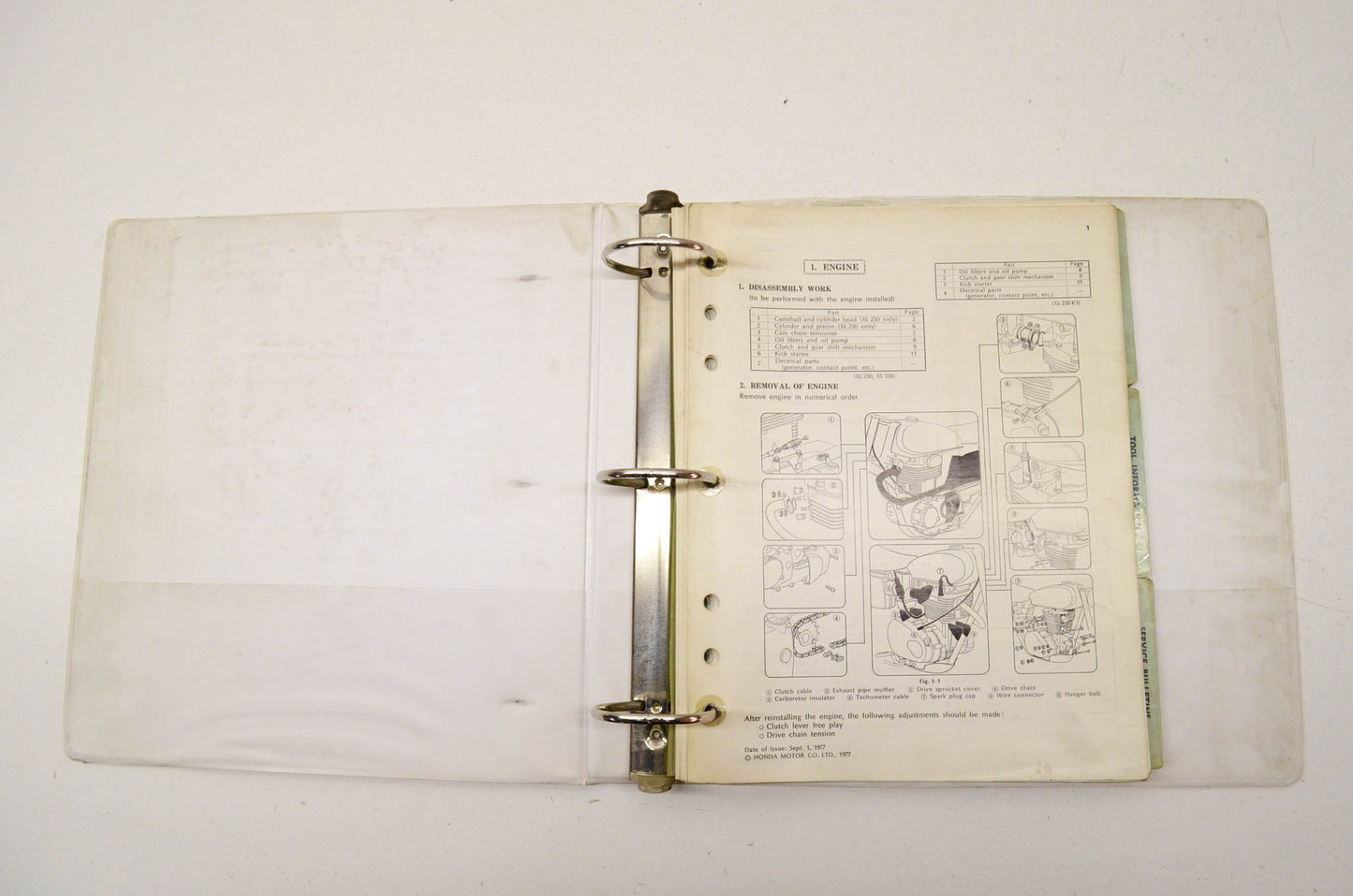 OEM Honda Motorcycle Manual 1977 NOS