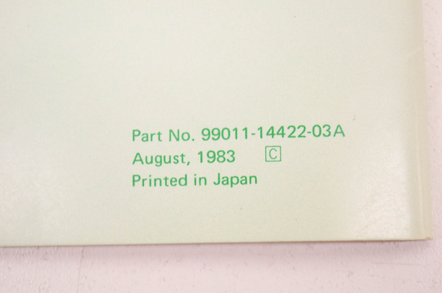 OEM Suzuki 99011-14422-03A Owner's Maintenance Manual PE175. NOS