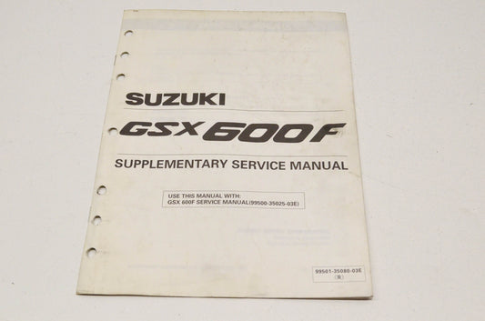 OEM Suzuki 99501-35080-03E Supplementary Service Manual GSX600F GSX600F.
