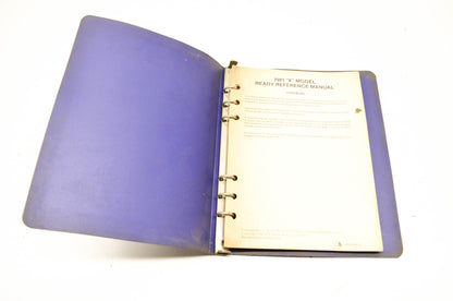OEM Suzuki 99923-00126, 99923-00404 Ready Reference Manual 1981 'X' Model 1981
