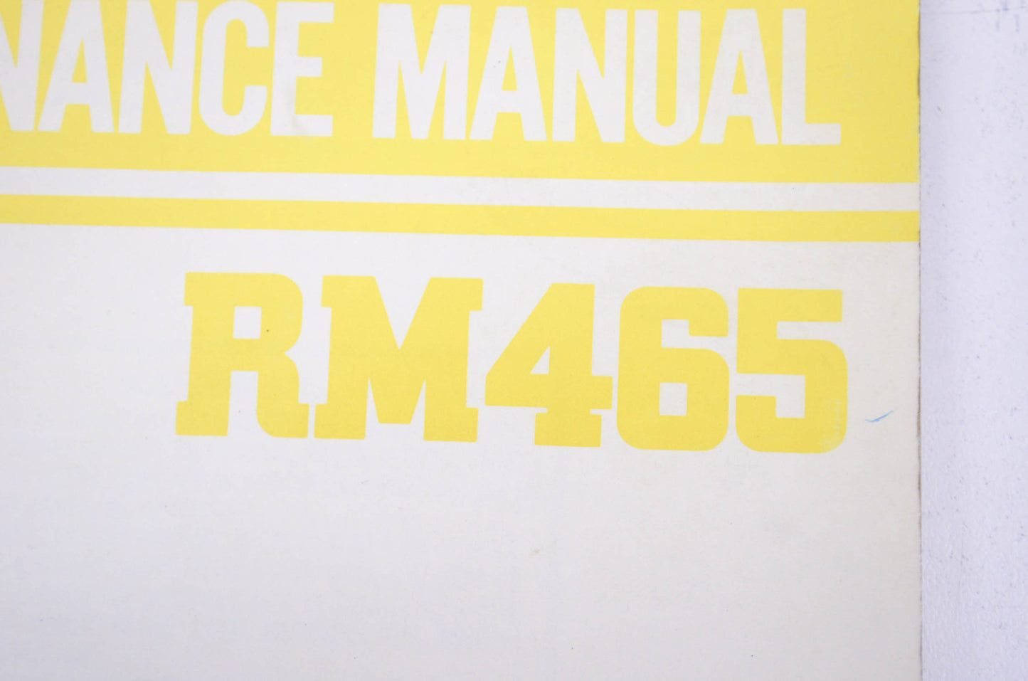 OEM Suzuki Owner's Maintenance Manual Suzuki RM465