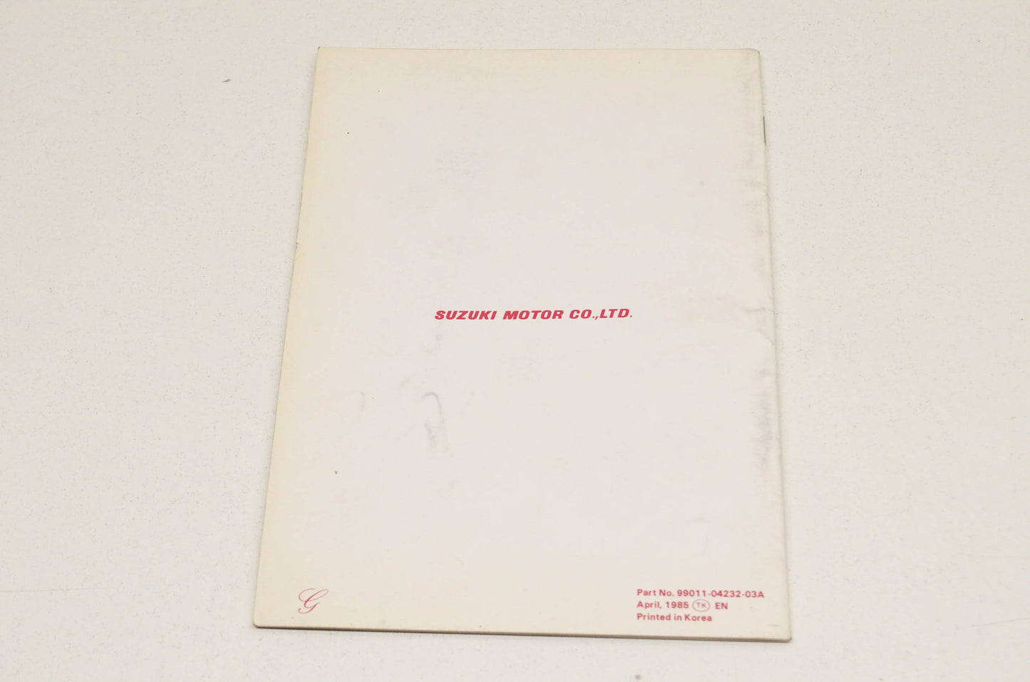 OEM Suzuki Owner's Manual LT50 Suzuki LT50. NOS