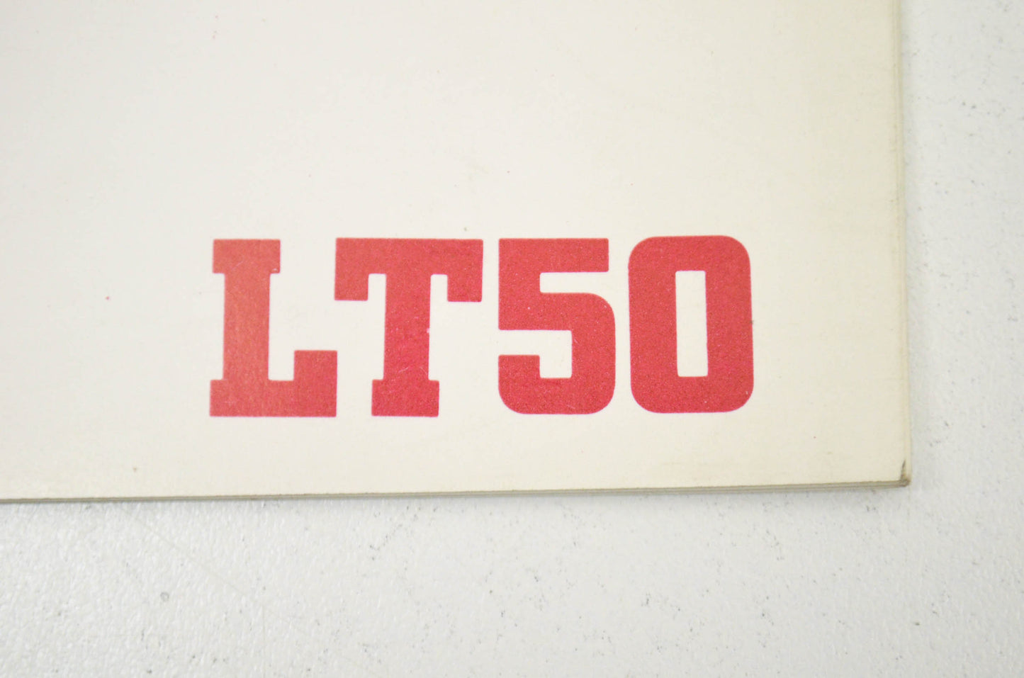 OEM Suzuki Owner's Manual LT50 Suzuki LT50. NOS