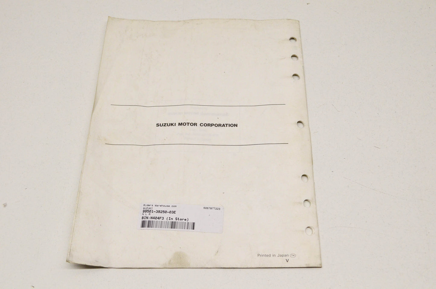 OEM Suzuki 99501-39250-03E Supplementary Service Manual VS1400 VS1400