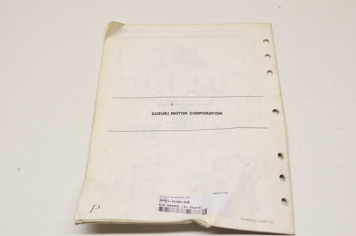 OEM Suzuki 99501-42160-03E Supplementary Service Manual DR250/SE. DR250/ DR250SE