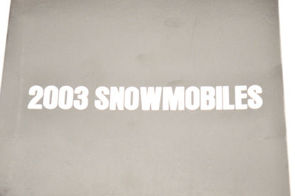 OEM Polaris 9917436 Owner's Manual 03 Snow NOS