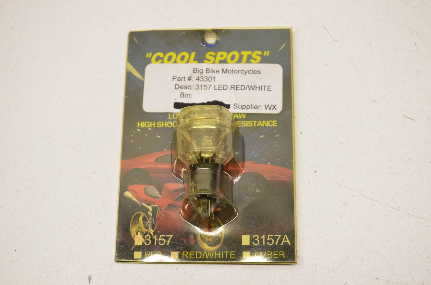 Cool Spots 43301, 3157 Led Red/White Light NOS