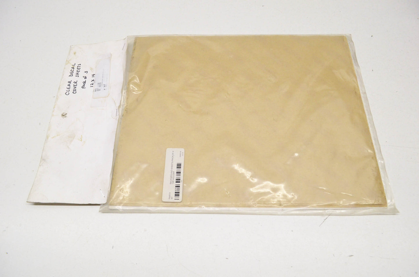 Background Sheets 12'x14' Clear Qty 3 NOS