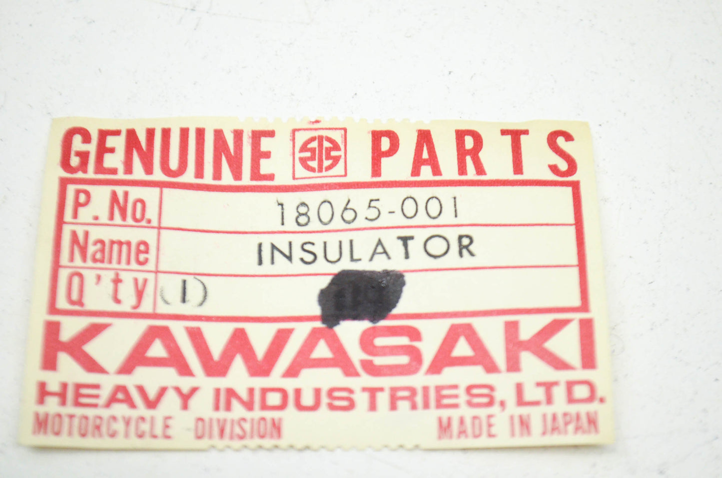 OEM Kawasaki 18065-001 Insulator Qty 2 NOS