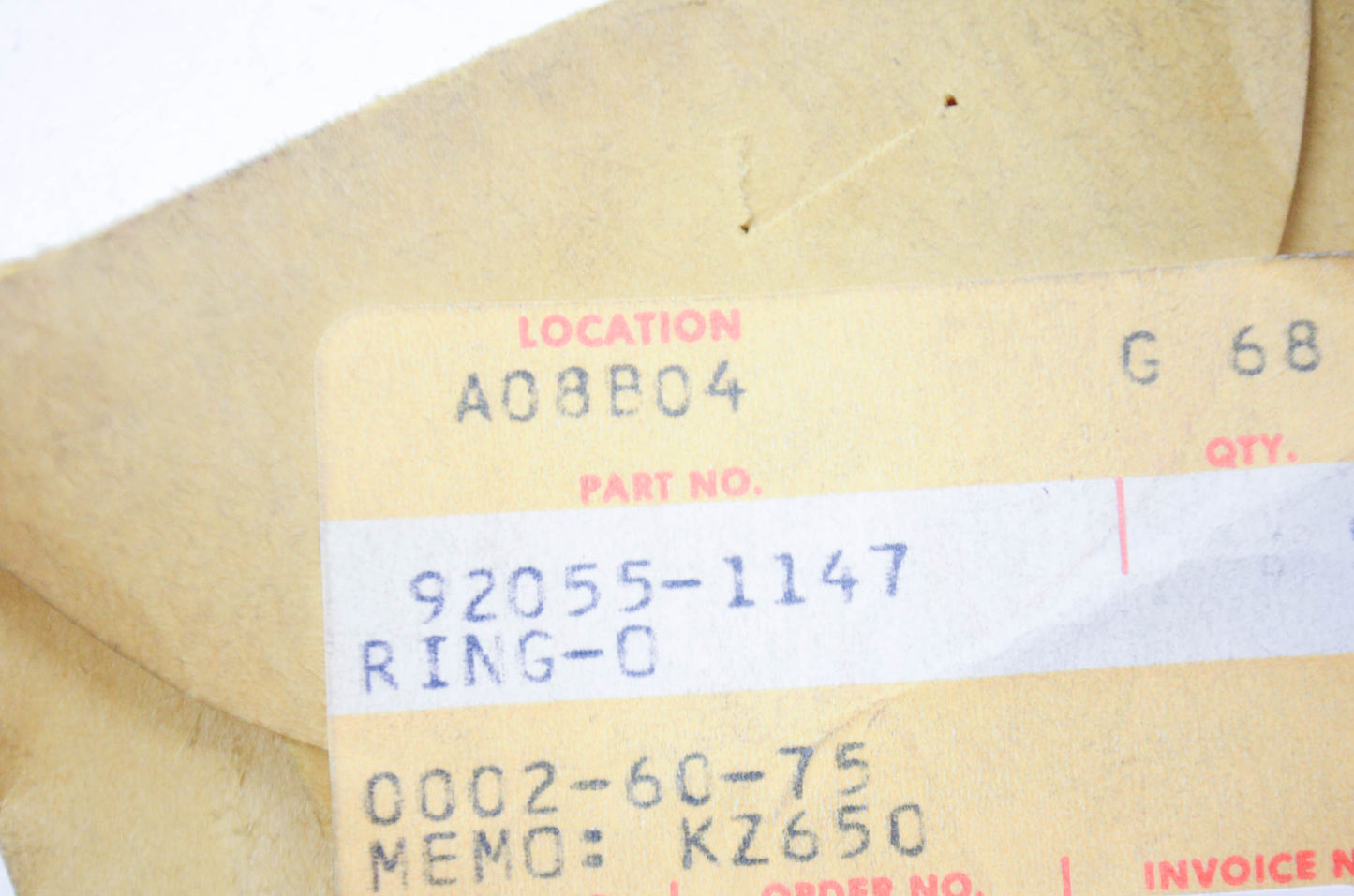 OEM Kawasaki 92055-1147 O-Ring NOS