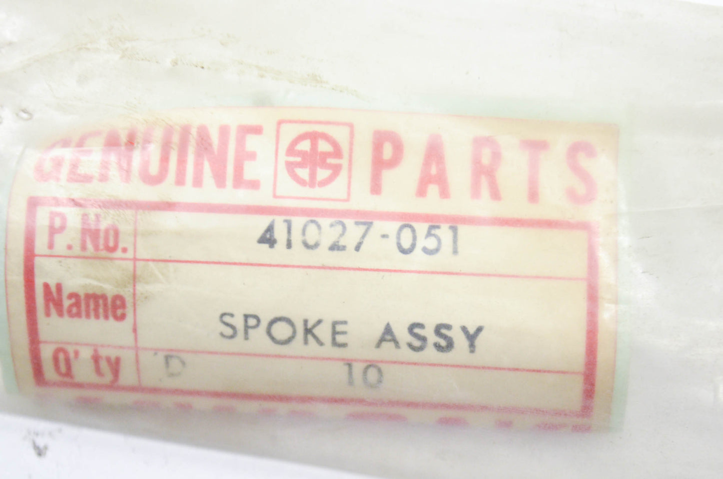OEM Kawasaki 41027-051 Front Inner Spoke Assembly Qty 10 NOS