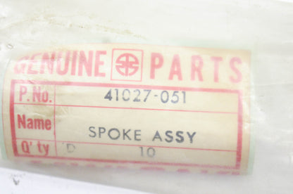 OEM Kawasaki 41027-051 Front Inner Spoke Assembly Qty 10 NOS