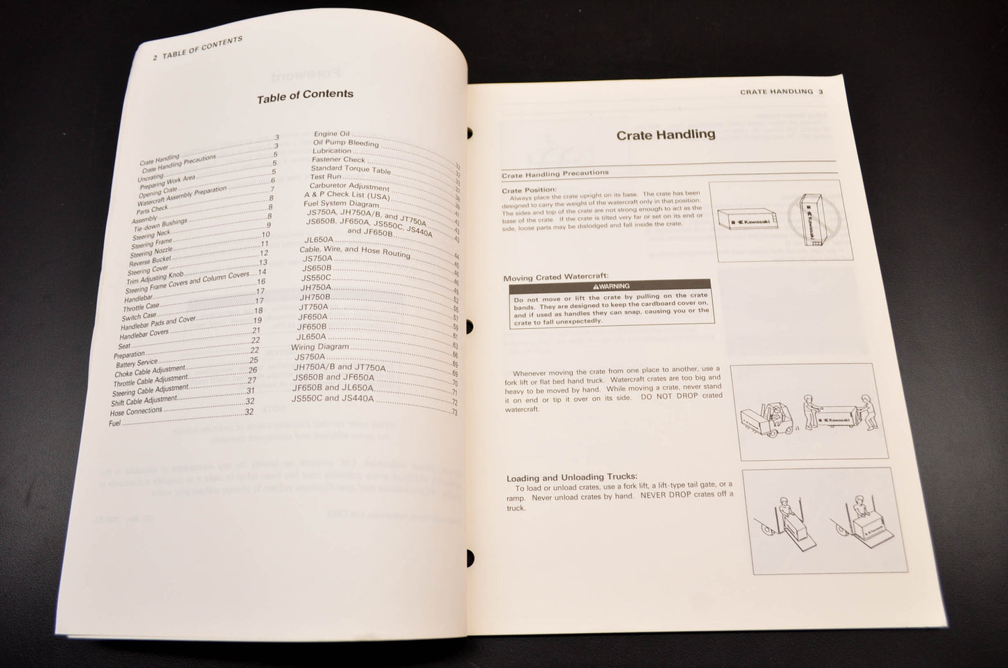 OEM Kawasaki 99931-1279-01 Assembly & Preparation Manual General J/S W/C