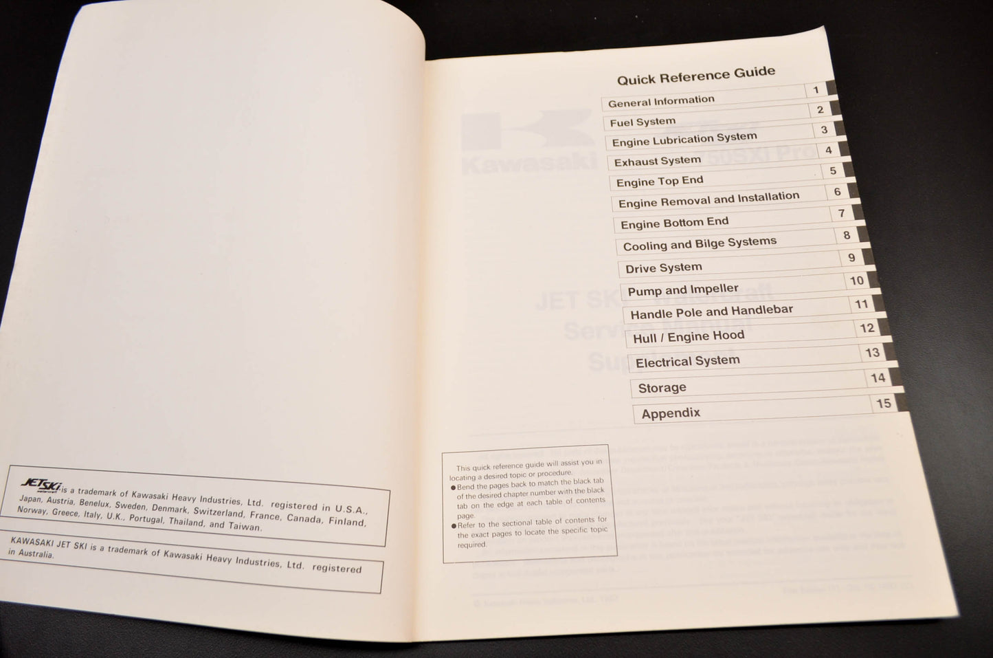 OEM Kawasaki 99924-1223-51 Service Manual JS750C