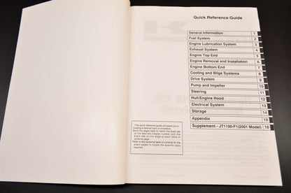 OEM Kawasaki 99924-1256-02 Service Manual JT1100F NOS
