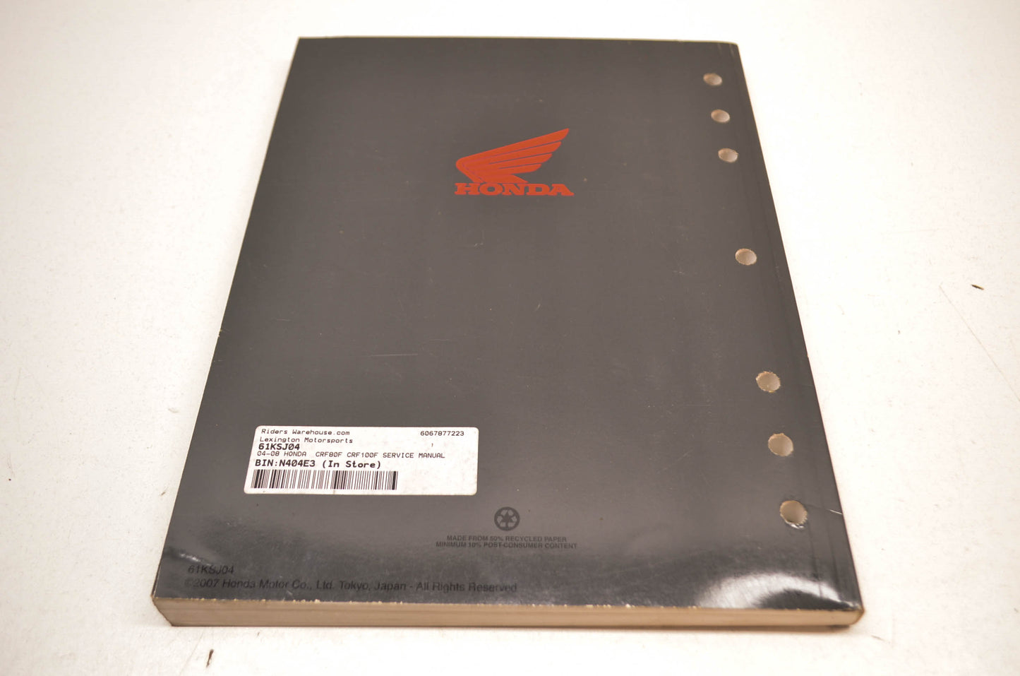 New OEM Honda CRF80F CRF100F Service Manual  NOS