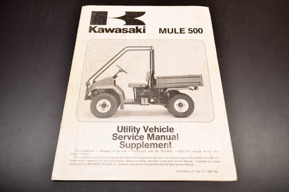 OEM Kawasaki 99924-1167-51 Service Manual Supplement KAF300B1