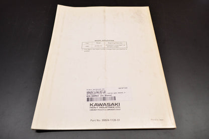 OEM Kawasaki 99924-1126-51 Service Manual Supplement ZX750H2 NOS