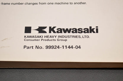 OEM Kawasaki 99924-1144-04 Service Manual KX80/100 NOS