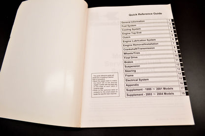 OEM Kawasaki 99924-1229-56 Service Manual Supplement VN1500E NOS