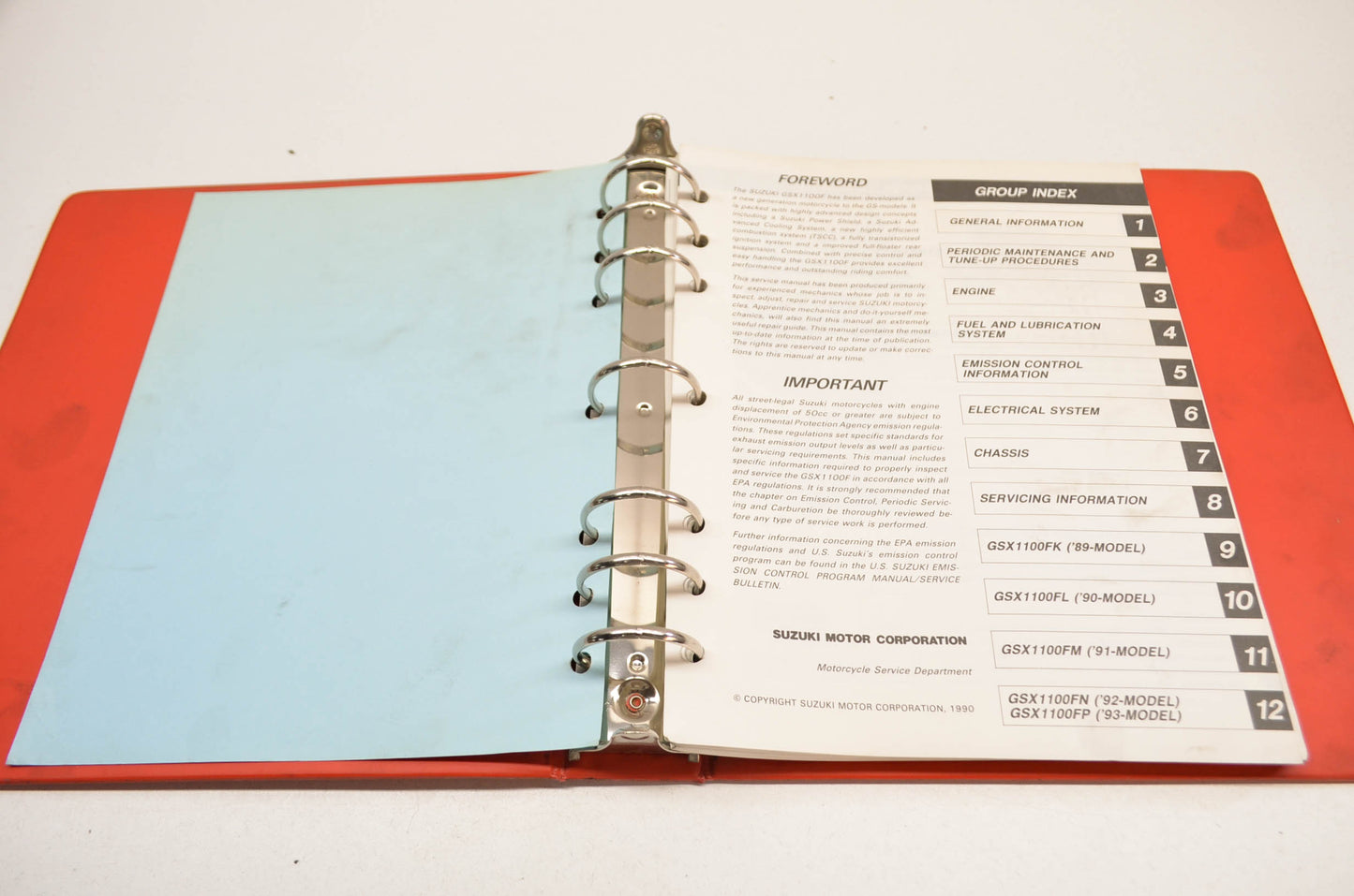 OEM Suzuki 99500-39085-03E GSX1100F Service Manual