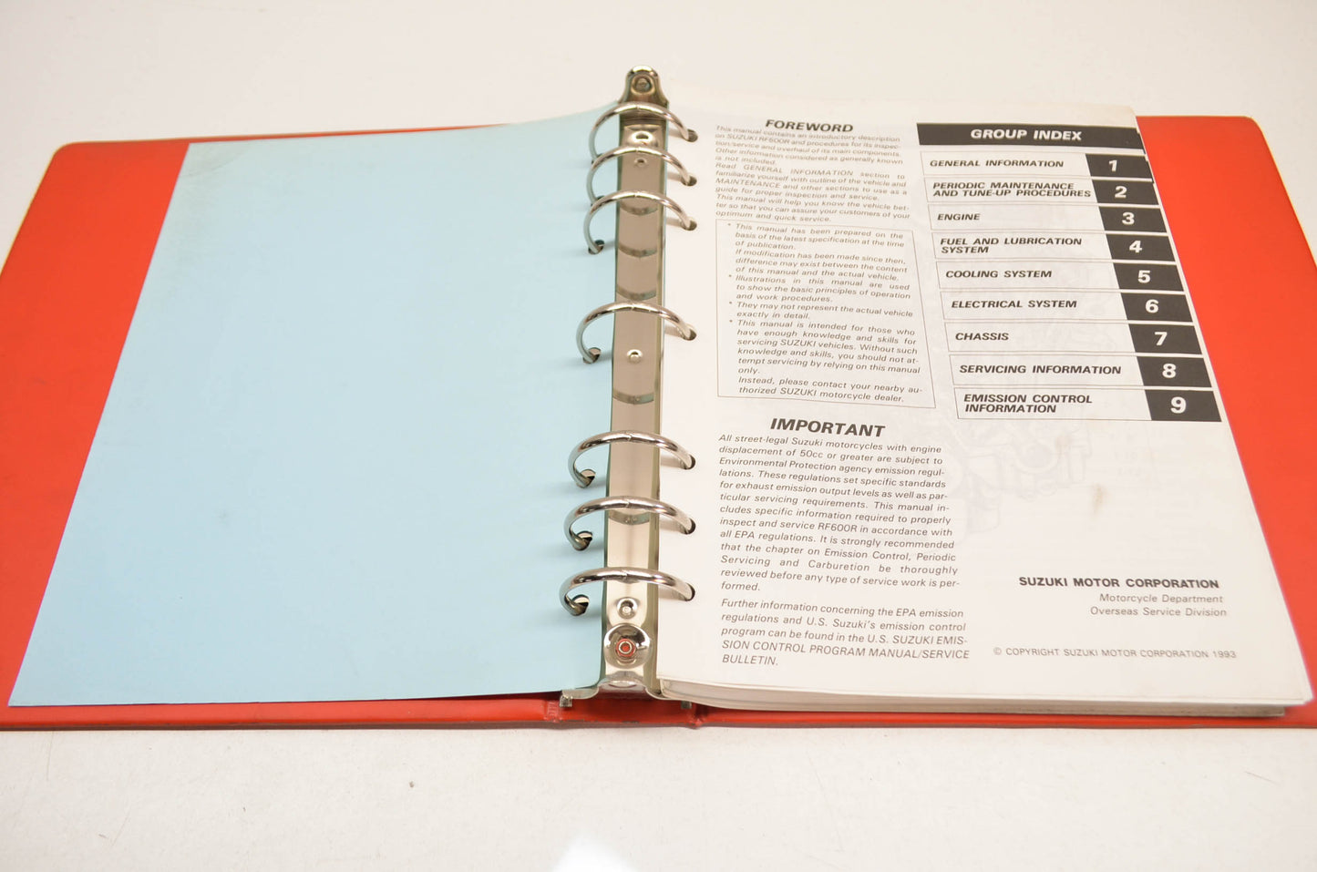 OEM Suzuki 99500-35031-03E RF600R Service Manual
